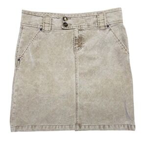 Y2K GAP Jeans Stretch Mini Skirt Womens Tan Casual Denim Retro